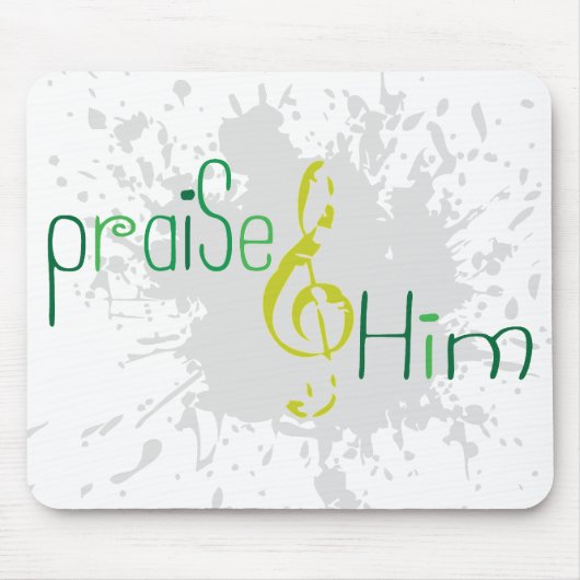 彼をキリスト教のmousepad賞賛して下さい マウスパッド (正面)