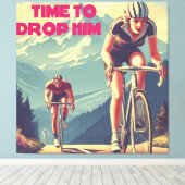 彼をドロップする時間サイクリング キャンバスプリント (インサイチュ (ウッドフロア))