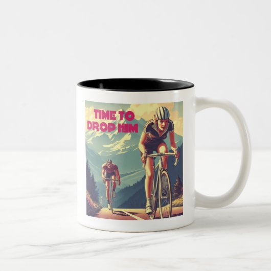 彼をドロップする時間サイクリング ツートーンマグカップ (右)