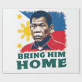 彼をホームサポーターDigong Duterte持参 ラッピングペーパー (フラット)