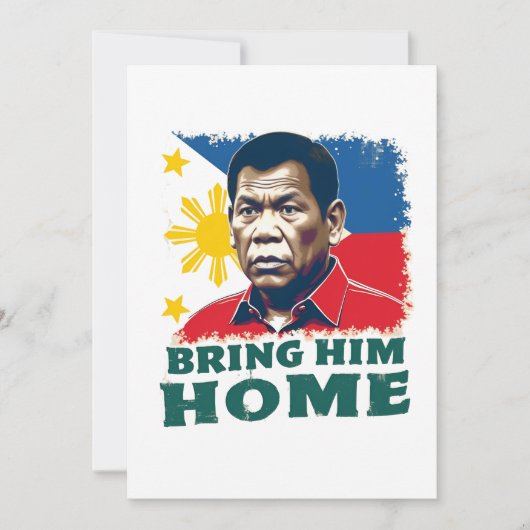 彼をホームサポーターDigong Duterte持参 招待状 (正面)