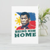 彼をホームサポーターDigong Duterte持参 招待状 (スタンド正面)