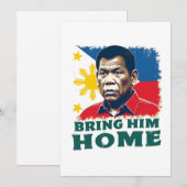 彼をホームサポーターDigong Duterte持参 招待状 (正面/裏面)