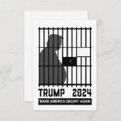 彼をロックするトランプ2024再びアメリカをまともにする サンキューカード (正面/裏面)