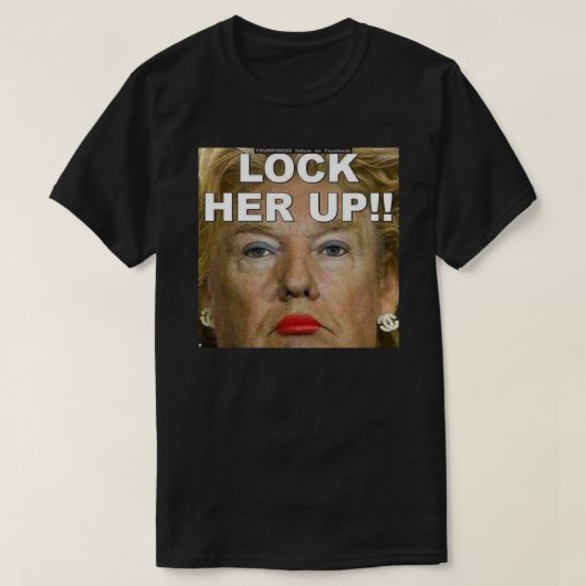 彼をロックアップ彼女のロックアップ(トランプ)ステッカー Tシャツ (デザイン正面)