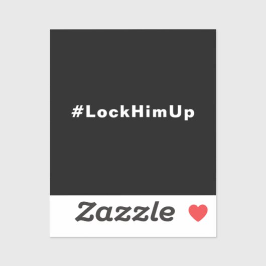 彼をロックアップ#LockHimUp白黒文字ミニマル シール (シート)
