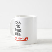 彼をロック:ジャックとファニ、アルビンとレティティア コーヒーマグカップ (正面左)