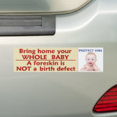 彼を保護して下さい-あなたの全ベビーを家に連れて来て下さい バンパーステッカー (車上)