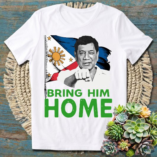 彼を家にフィリピンRodrigo Digong Duterte Tシャツ