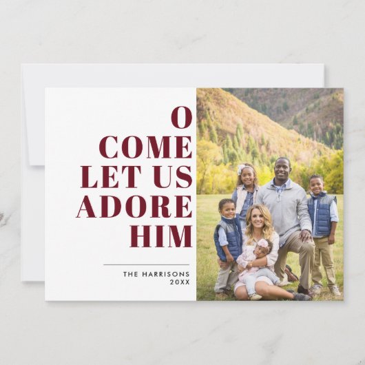 彼を崇めよ 現代の宗教的な写真 シーズンカード (正面)