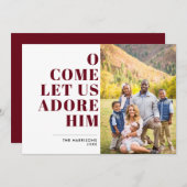彼を崇めよ 現代の宗教的な写真 シーズンカード (正面/裏面)