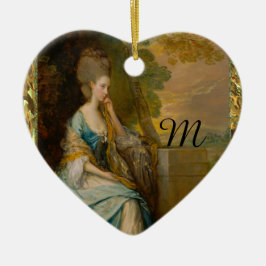 彼を待っているモノグラム セラミックオーナメント