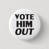 彼を白黒党のタイポグラフィに選モダンはっきりしたぶ 缶バッジ (正面)