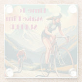 彼を苦しませるサイクリング ガラスコースター (裏面)