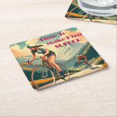 彼を苦しませるサイクリング スクエアペーパーコースター (アングル)