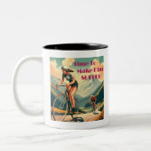 彼を苦しませるサイクリング ツートーンマグカップ (左)