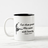 彼を褒め、踊りマグ ツートーンマグカップ (左)