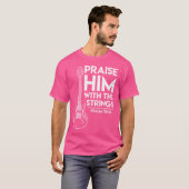 彼を賞賛するキリスト教崇拝ギフトエレキギター Tシャツ (正面フル)