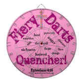 彼を賞賛するピンクバイブルの引用文カスタマイズ ダーツボード (正面)
