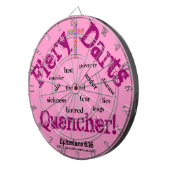 彼を賞賛するピンクバイブルの引用文カスタマイズ ダーツボード (正面右)