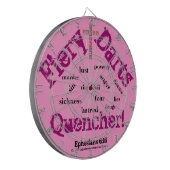 彼を賞賛するピンクバイブルの引用文カスタマイズ ダーツボード (正面左)