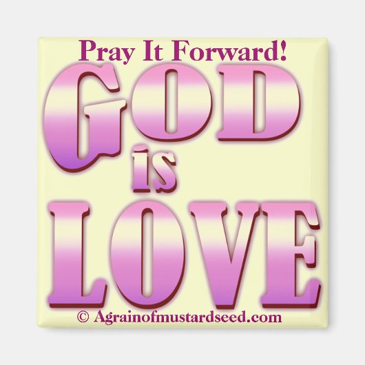 彼を賞賛するピンクバイブルの引用文カスタマイズ マグネット (正面)