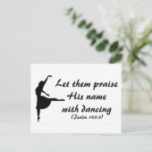 彼を踊り葉書で褒める ポストカード (スタンド正面)