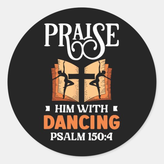 彼を踊り・ダンサーの宗教舞踊で褒める ラウンドシール (正面)