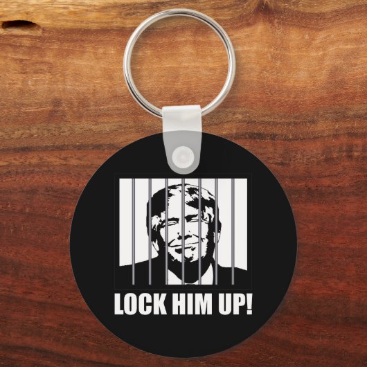 彼を閉じ込め！アンチ的な政治ユーモア キーホルダー (裏面)