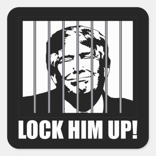 彼を閉じ込め！アンチ的な政治ユーモア スクエアシール (正面)