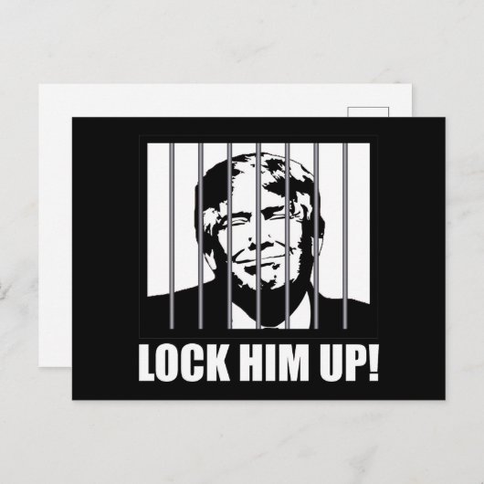 彼を閉じ込め！アンチ的な政治ユーモア ポストカード (正面/裏面)