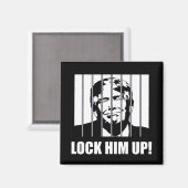 彼を閉じ込め！アンチ的な政治ユーモア マグネット (正面/裏面)