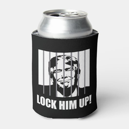 彼を閉じ込め！アンチ的な政治ユーモア 缶クーラー (缶正面)