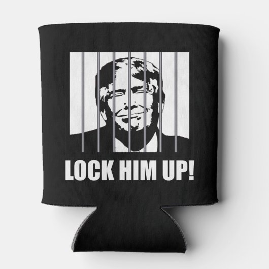 彼を閉じ込め!アンチ的な政治ユーモア 缶クーラー (裏面)