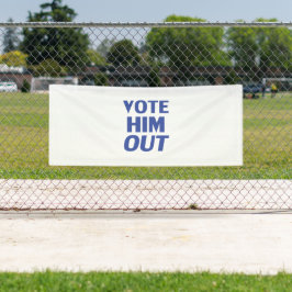 彼を青い青い色のモダンタイポグラフィで選び出す 横断幕