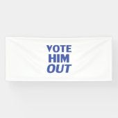 彼を青い青い色のモダンタイポグラフィで選び出す 横断幕 (横)