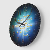 彼を-キリスト教の魚の記号後を追って下さい ラージ壁時計 (傾斜)