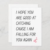 彼インスパイアと彼女のための野球のバレンタインのカード シーズンカード (正面/裏面)