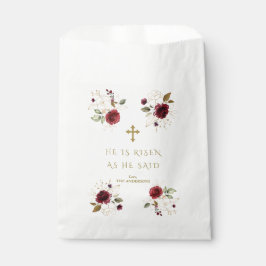 彼エレガントが復活した金ゴールドの花Burgundy フェイバーバッグ