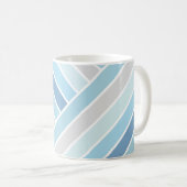 彼エレガントと彼女のモノグラムストライプのマグズ コーヒーマグカップ (正面右)