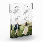 彼エレガントと彼女の結婚誓いの写真ミニマル フォトブロック (左)