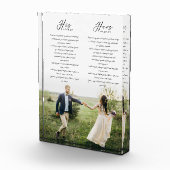 彼エレガントと彼女の結婚誓いの写真ミニマル フォトブロック (右)