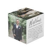 彼エレガントと彼女の結婚誓い写真記念 フォトキューブ (裏面アングル)