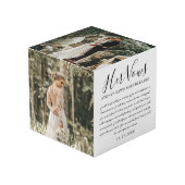 彼エレガントと彼女の結婚誓い写真記念 フォトキューブ (正面アングル)