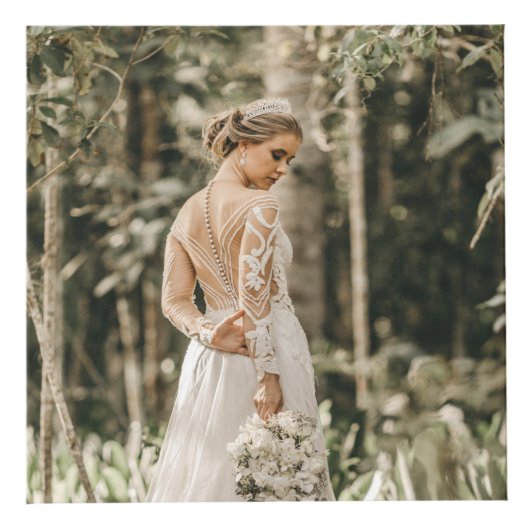 彼エレガントと彼女の結婚誓い写真記念 フォトキューブ (正面)