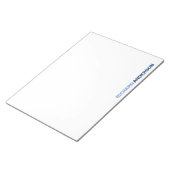 彼エレガントの名モダン前のためのシックな青のはっきりしたフォント ノートパッド (アングル)