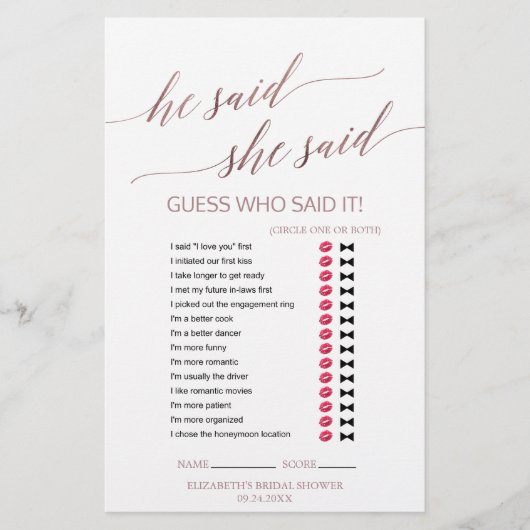 彼エレガントはゲームと言ったローズゴールド書道 (正面)