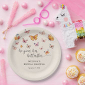 彼エレガントは与え私の蝶ブライダルシャワー ペーパープレート (パーティー)