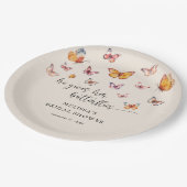 彼エレガントは与え私の蝶ブライダルシャワー ペーパープレート (アングル)
