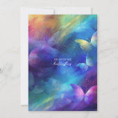 彼エレガントは与え私の蝶ブライダルシャワー 招待状 (裏面)